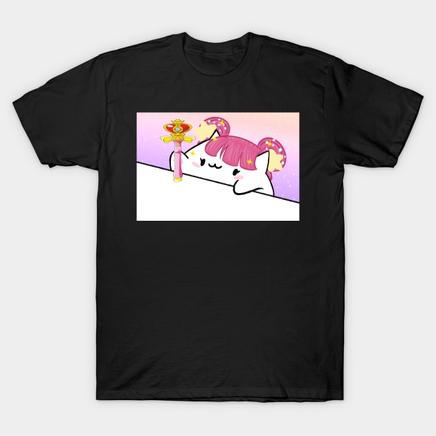 Magical Girl Cat T-Shirt by Roxia